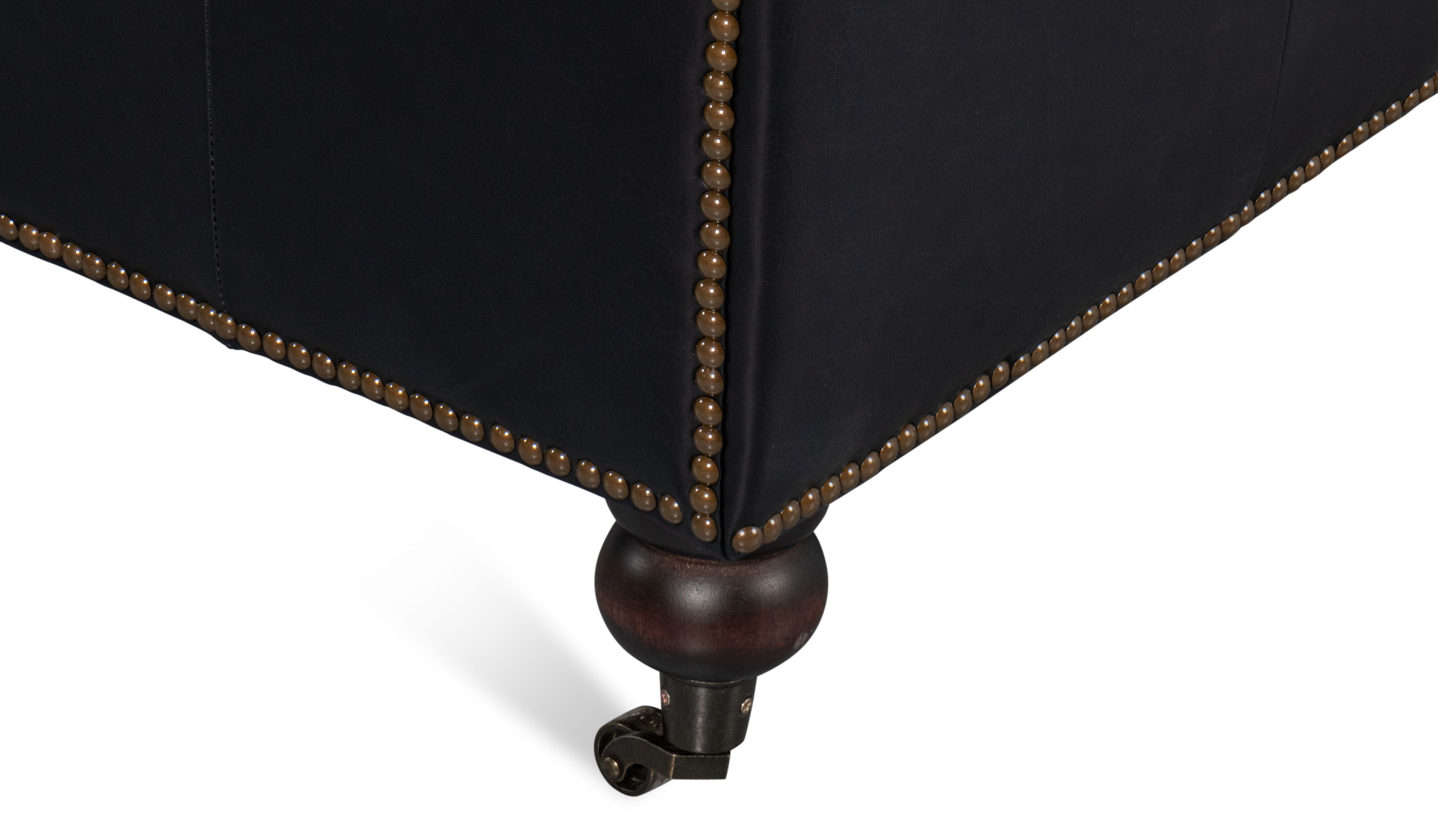 Castered Chesterfield Sofa,Onyx Black large image 