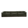 Rue Modular Sofa Dark Green, Sofas & Sectional by Moe's Home, 136.2" width x 23.6" height x 41" depth thumbnail 1