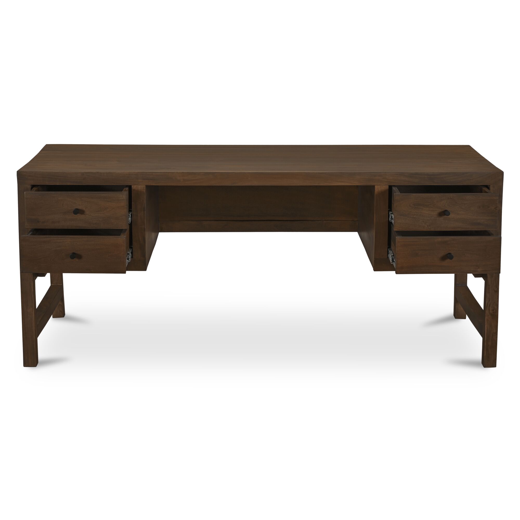 Windsor Desk Dark Brown, by Moe's Home, 72" width x 30" height x 30" depth View 4