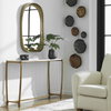 Affinity White Marble Console Table, by Uttermost, 47" width x 30" height x 13" depth thumbnail 2