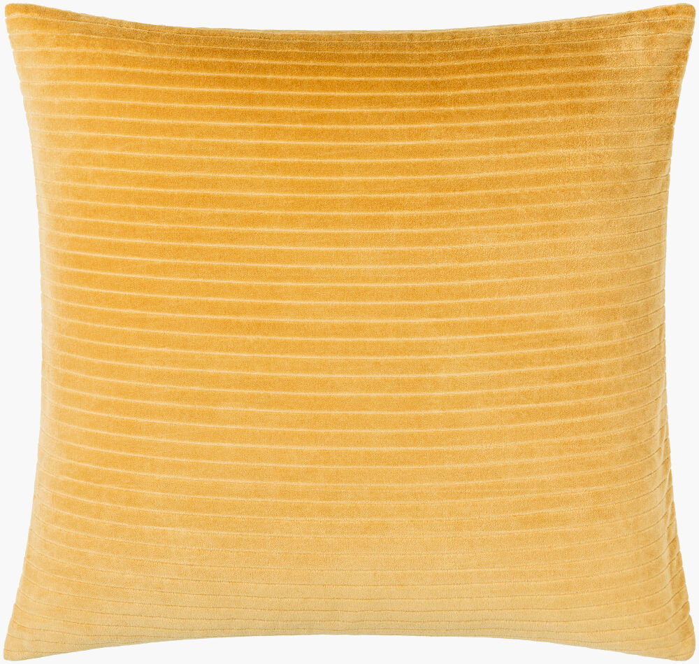 Cotton Velvet Stripes Accent Pillow Down, Decorative Pillow by Surya, 20" length x 20" width