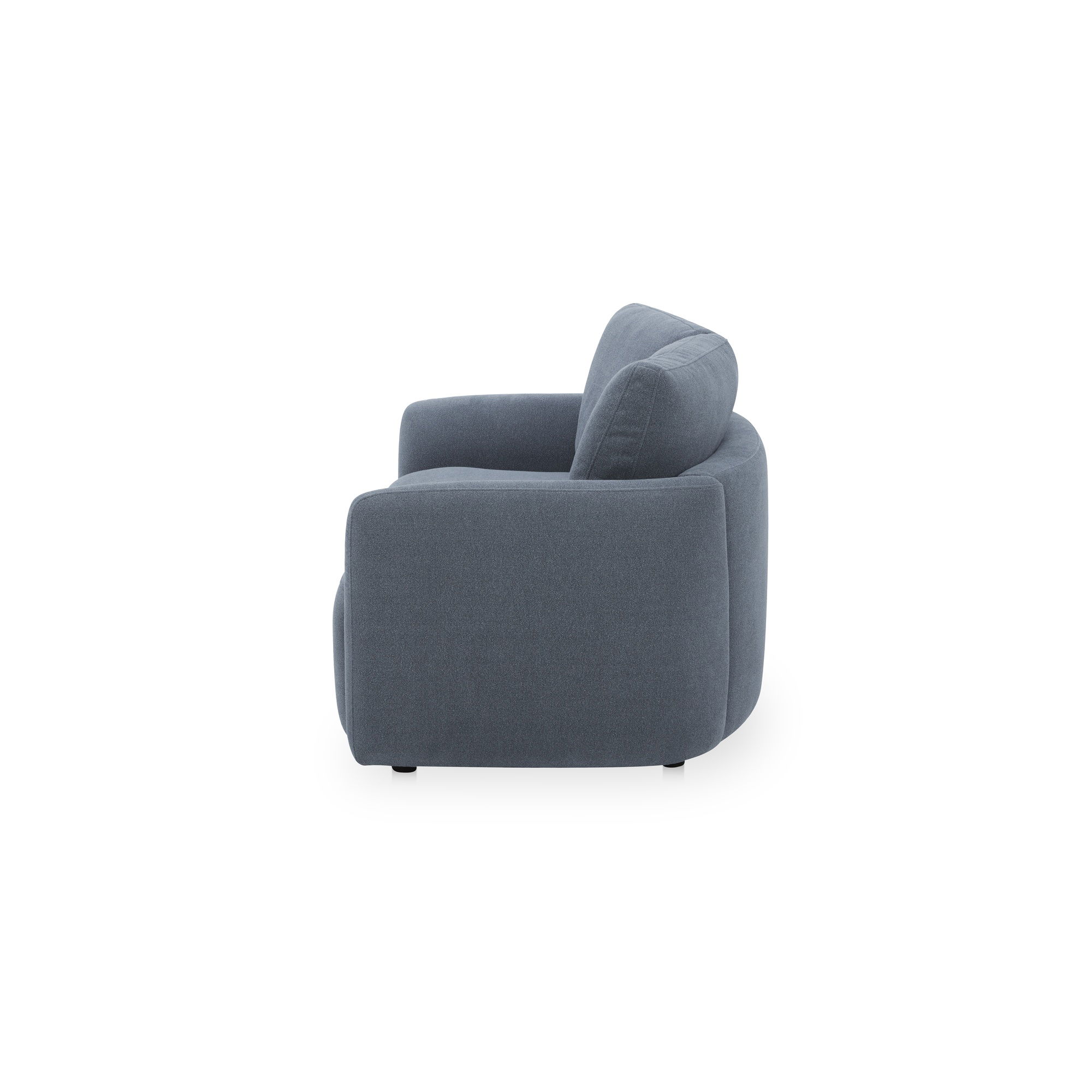 Callie Sofa 68 In. Slate Blue, Sofas & Sectional by Moe's Home, 68" width x 35.4" height x 39.4" depth View 3