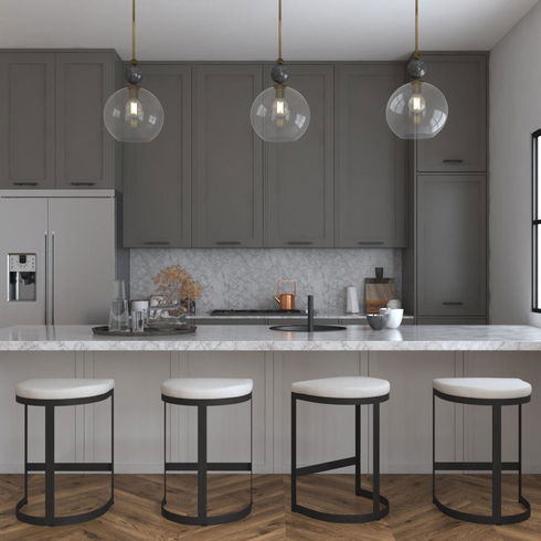 Ivanna Black Iron Counter Stool