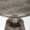 Bobbi Textured Polished Nickel Cast Aluminum Metal Accent Table thumbnail 5