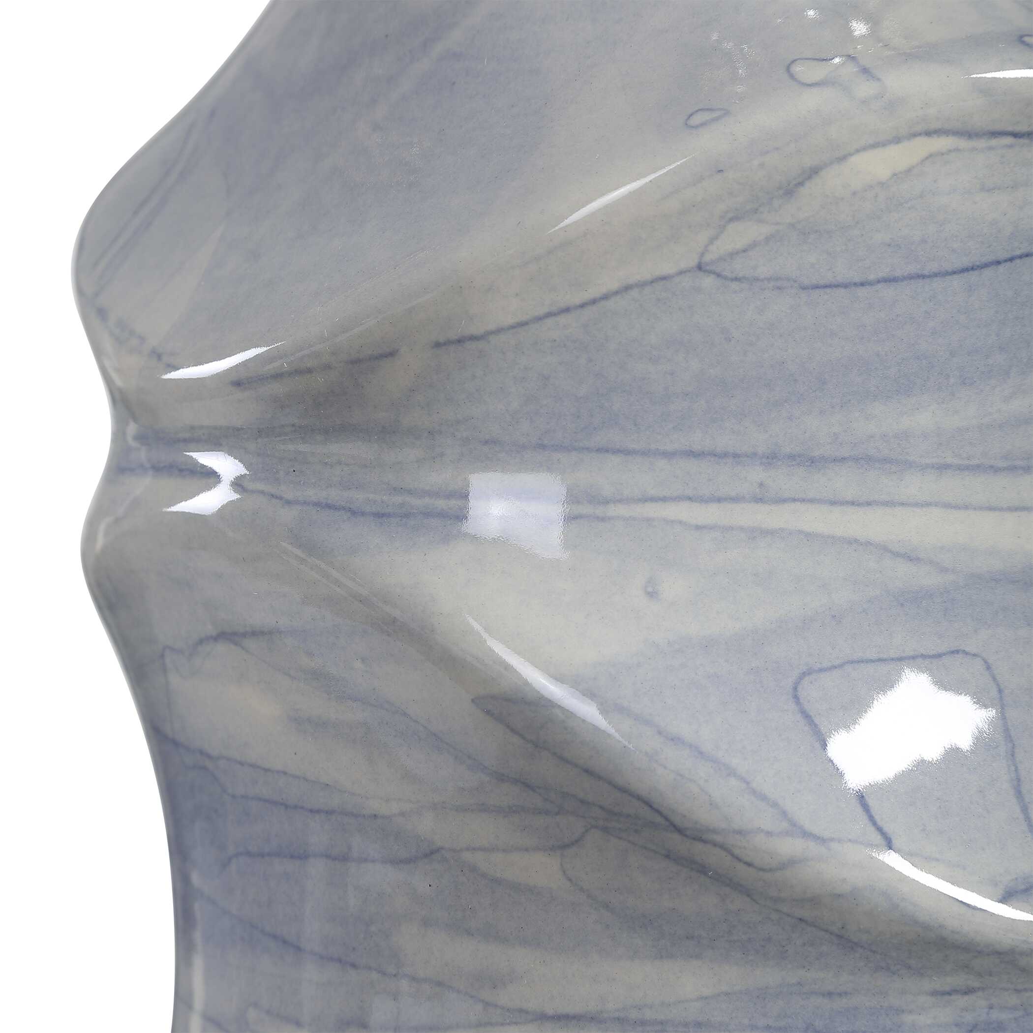 Waves Blue & White Table Lamp, by Uttermost, 16" width x 27.5" height x 16" depth View 6