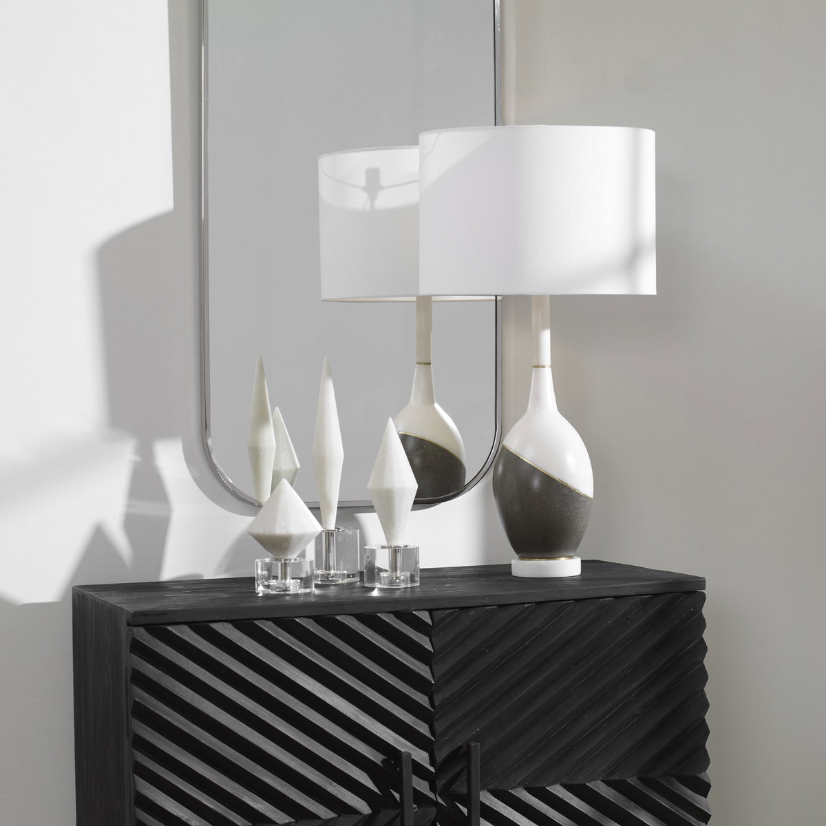 Tanali Modern Table Lamp, by Uttermost, 15" width x 28.5" height x 15" depth View 2