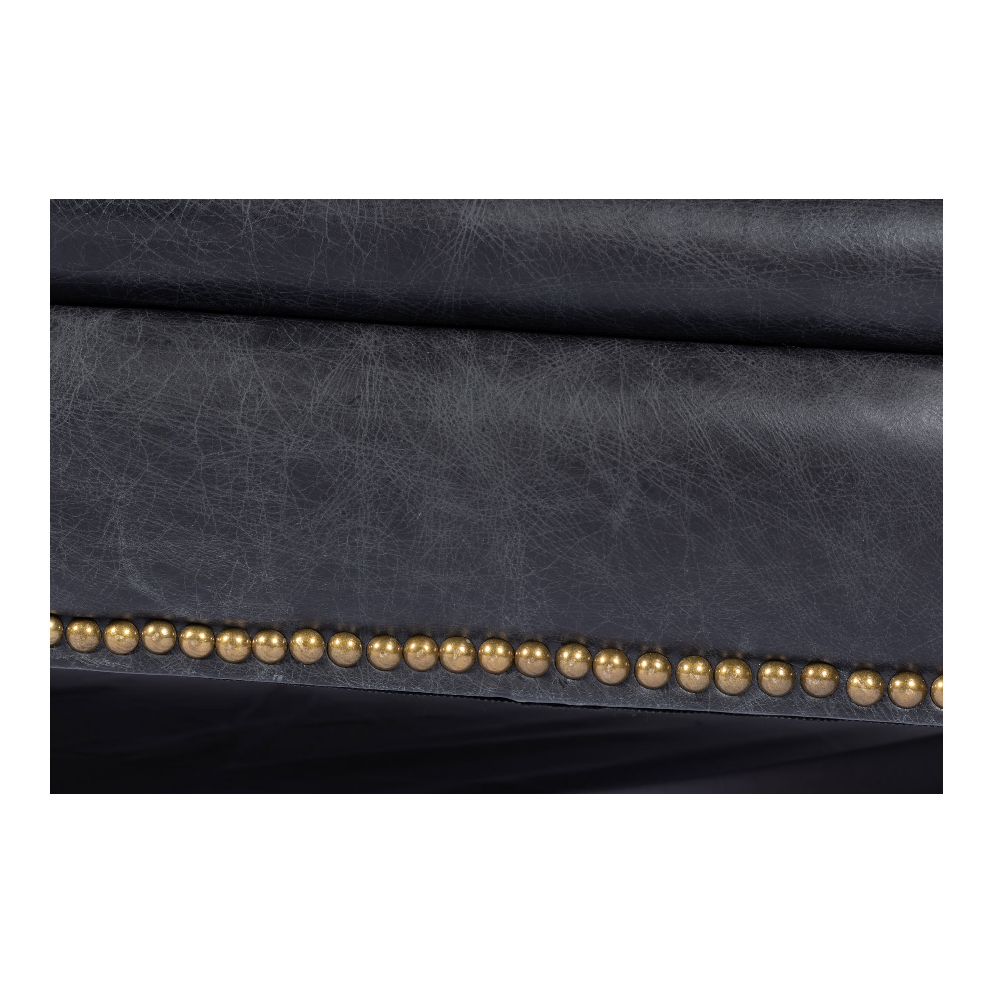 Birmingham Sofa Black Leather, Sofas & Sectional by Moe's Home, 87" width x 29" height x 36" depth View 9