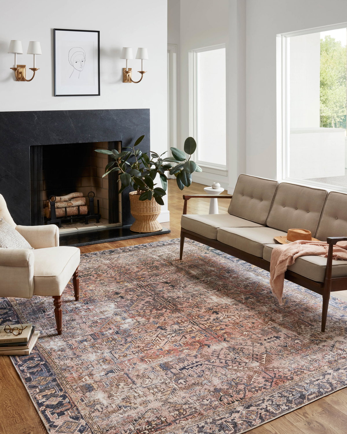 Chris Loves Julia x Loloi Jules Rug, 1'6" length x 1'6" width View 4