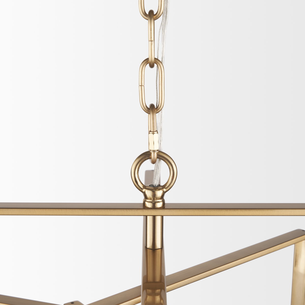 Colleen Antiqued Gold Metal 4-Light Chandelier, by Mercana, 23.62" length x 23.62" width x 29.92" height View 6