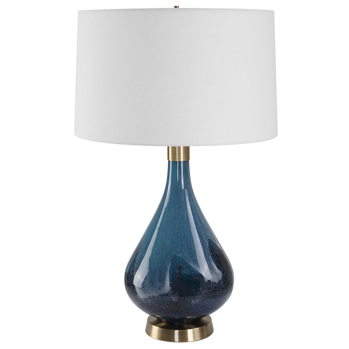 Riviera Art Glass Table Lamp, by Uttermost, 17" width x 27.75" height x 17" depth View 5