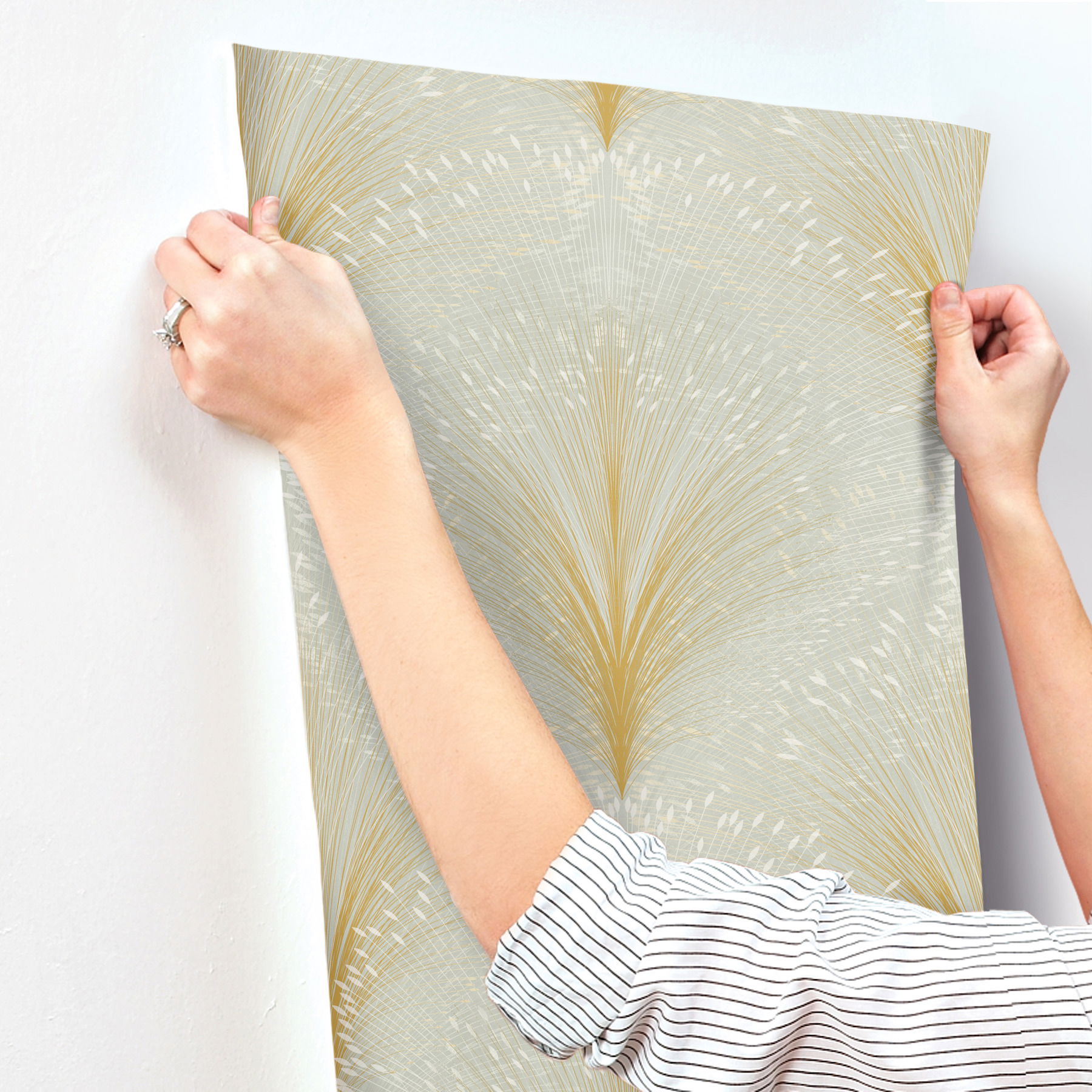Papyrus Plume Sage Wallpaper large image 