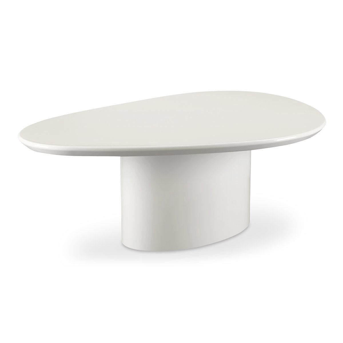 Eden Coffee Table Ivory Lacquer, by Moe's Home, 46" width x 16" height x 31.5" depth View 2