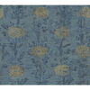 French Marigold Blue & Gold Wallpaper thumbnail 0