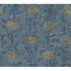 French Marigold Denim & Gold Wallpaper, by York Wall, 27' length x 2'3" width x 0.02" depth thumbnail 2