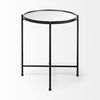 Samantha (Small) Black Mirror Top  Accent Table thumbnail 2