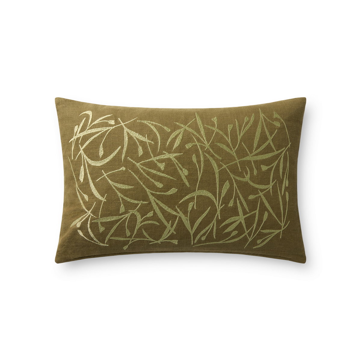 Brigette Romanek x Loloi Olive Pillow, Decorative Pillow, 13" length x 21" width View 1