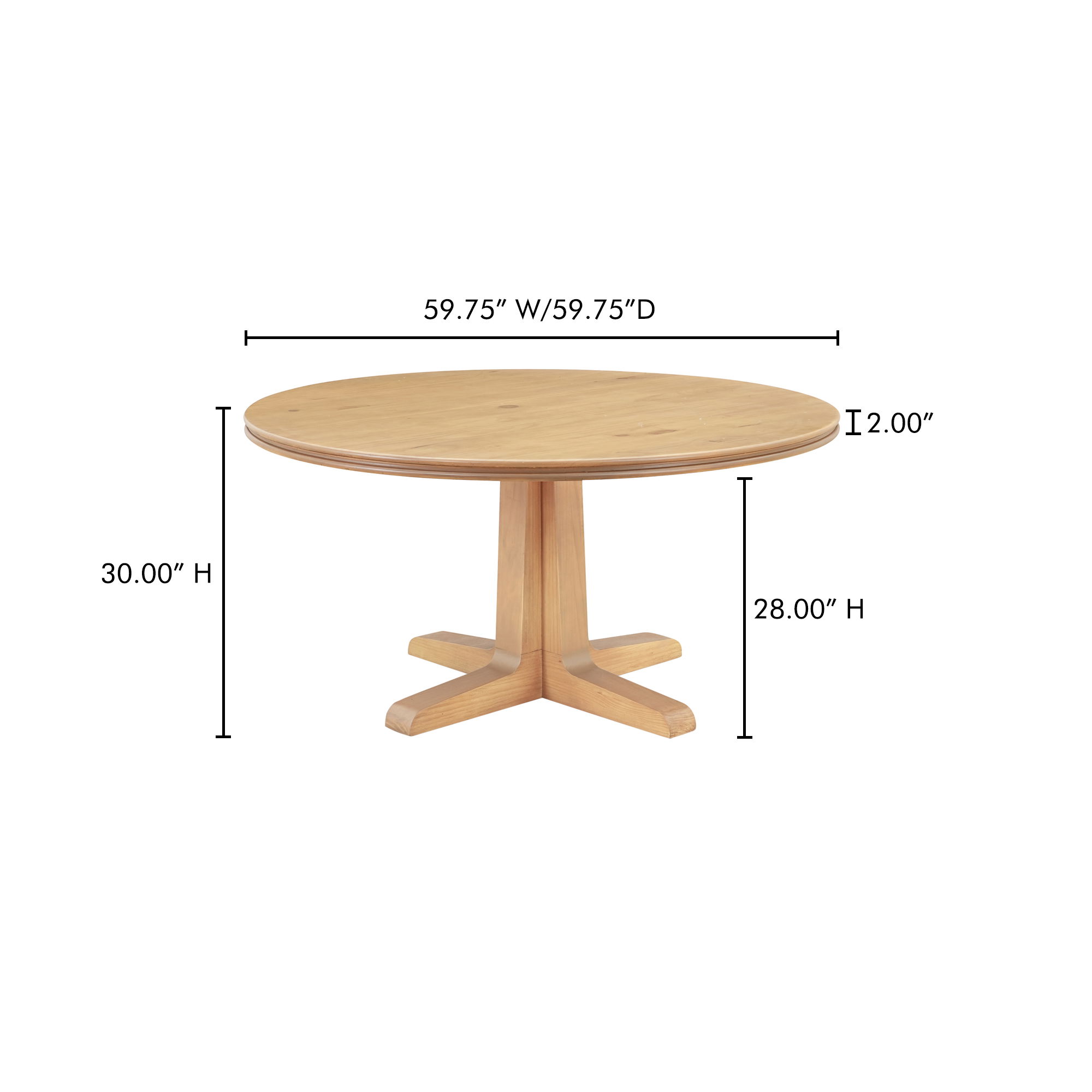 Charles Dining Table Natural large image 