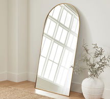 Online Designer Bedroom Stowe Mirror Oversized Floor Arch, 36"x72" - Brass