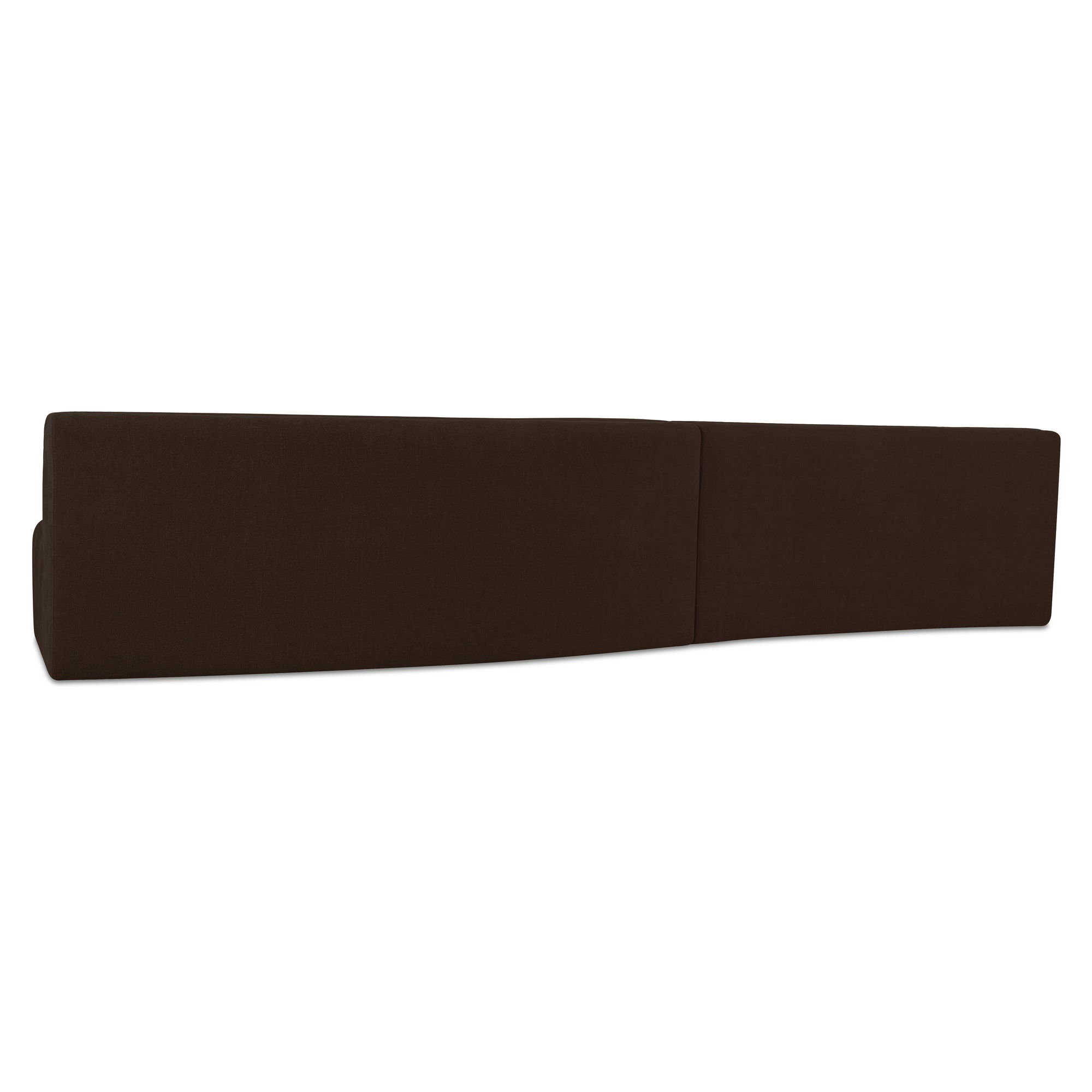 Naomi 2 Piece Wave Modular Sectional Dark Brown, Sectional Sofa by Moe's Home, 161.4" width x 28.3" height x 39" depth View 2