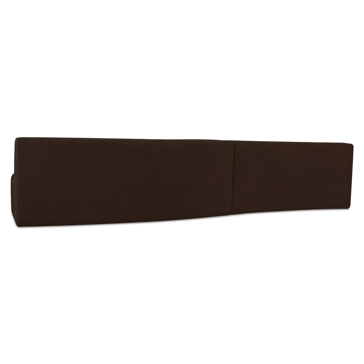 Naomi 2 Piece Wave Modular Sectional Dark Brown, Sectional Sofa by Moe's Home, 161.4" width x 28.3" height x 39" depth View 2