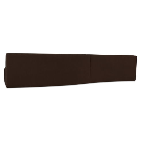 Naomi 2 Piece Wave Modular Sectional Dark Brown