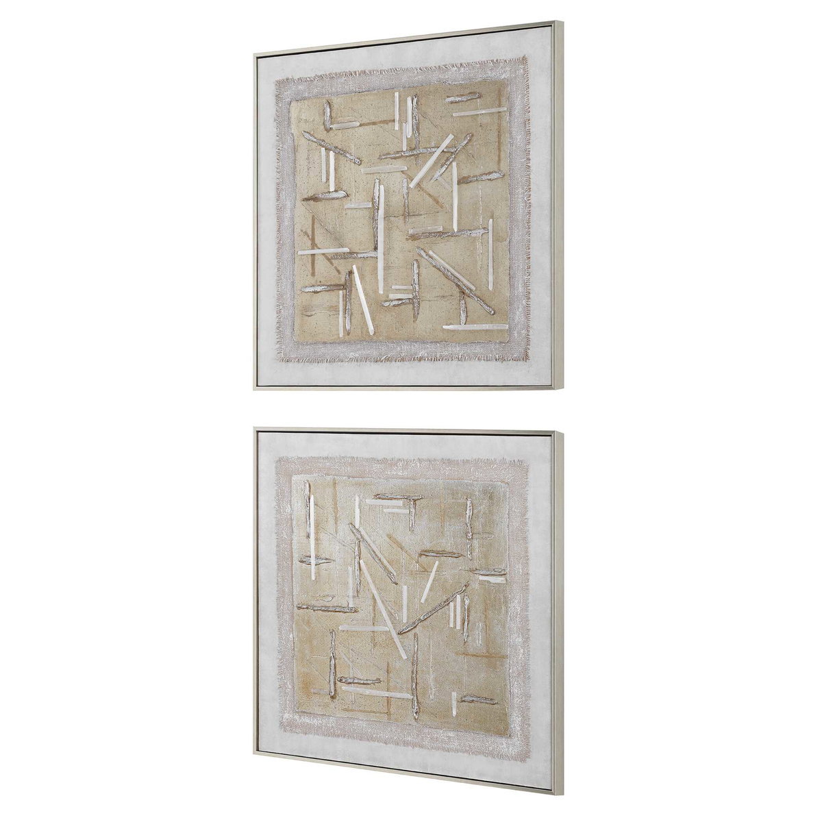 Unpredictable Hand Painted Canvases Set/2, Art by Uttermost, 31" width x 31" height x 2" depth View 5