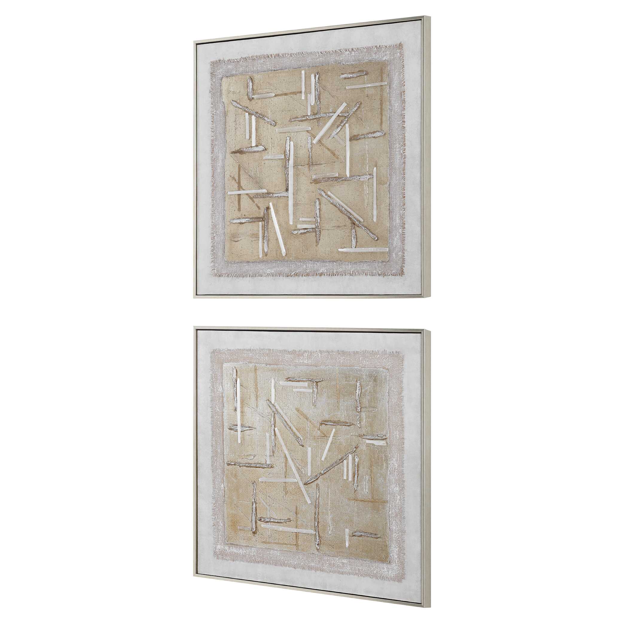 Unpredictable Hand Painted Canvases Set/2, Painting by Uttermost, 31" width x 31" height x 2" depth View 5