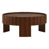 Cadwell Coffee Table Brown, by Dovetail, 35.43" width x 15.5" height x 35.43" depth thumbnail 1