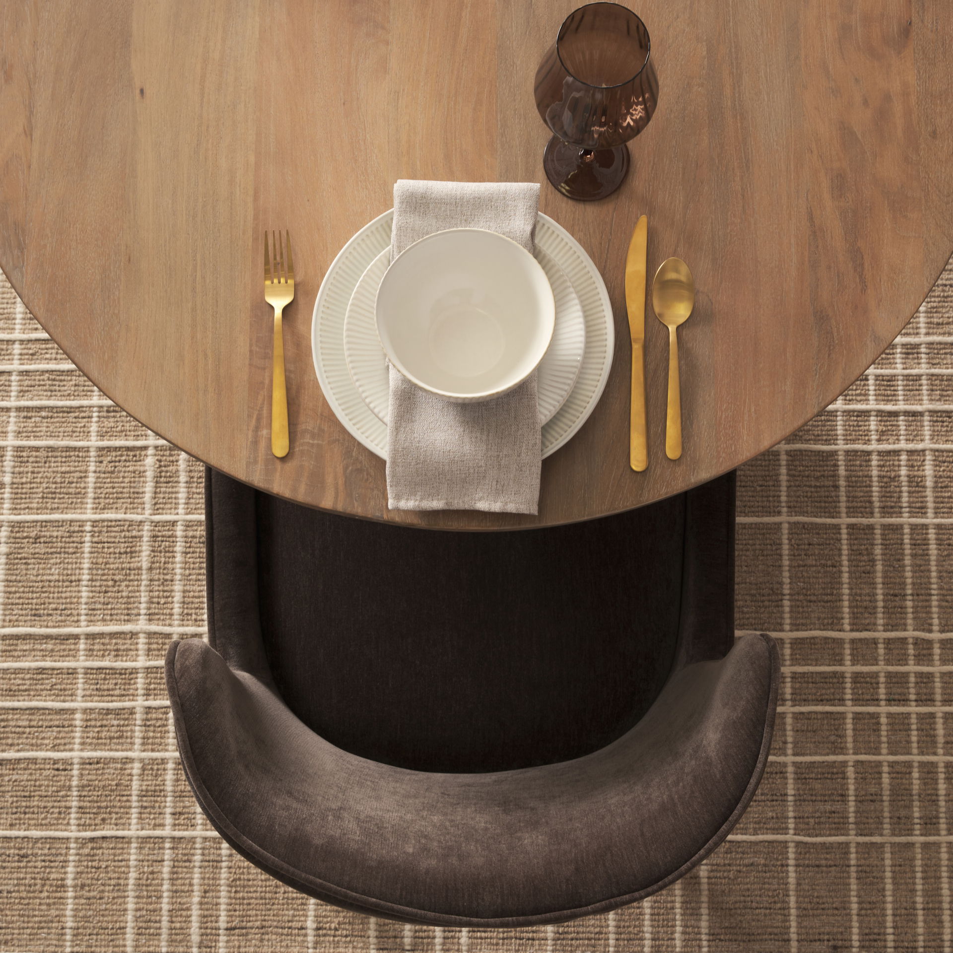 Isla Oval Dining Table with Light Brown Wood Top & Arched Legs, by Mercana, 86.5" length x 39" width x 30" height View 4