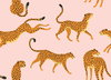 Cheetah Cheetah Pink Peel & Stick Wallpaper, by York Wall, 18'10.8" length x 1'6" width x 0.02" depth thumbnail