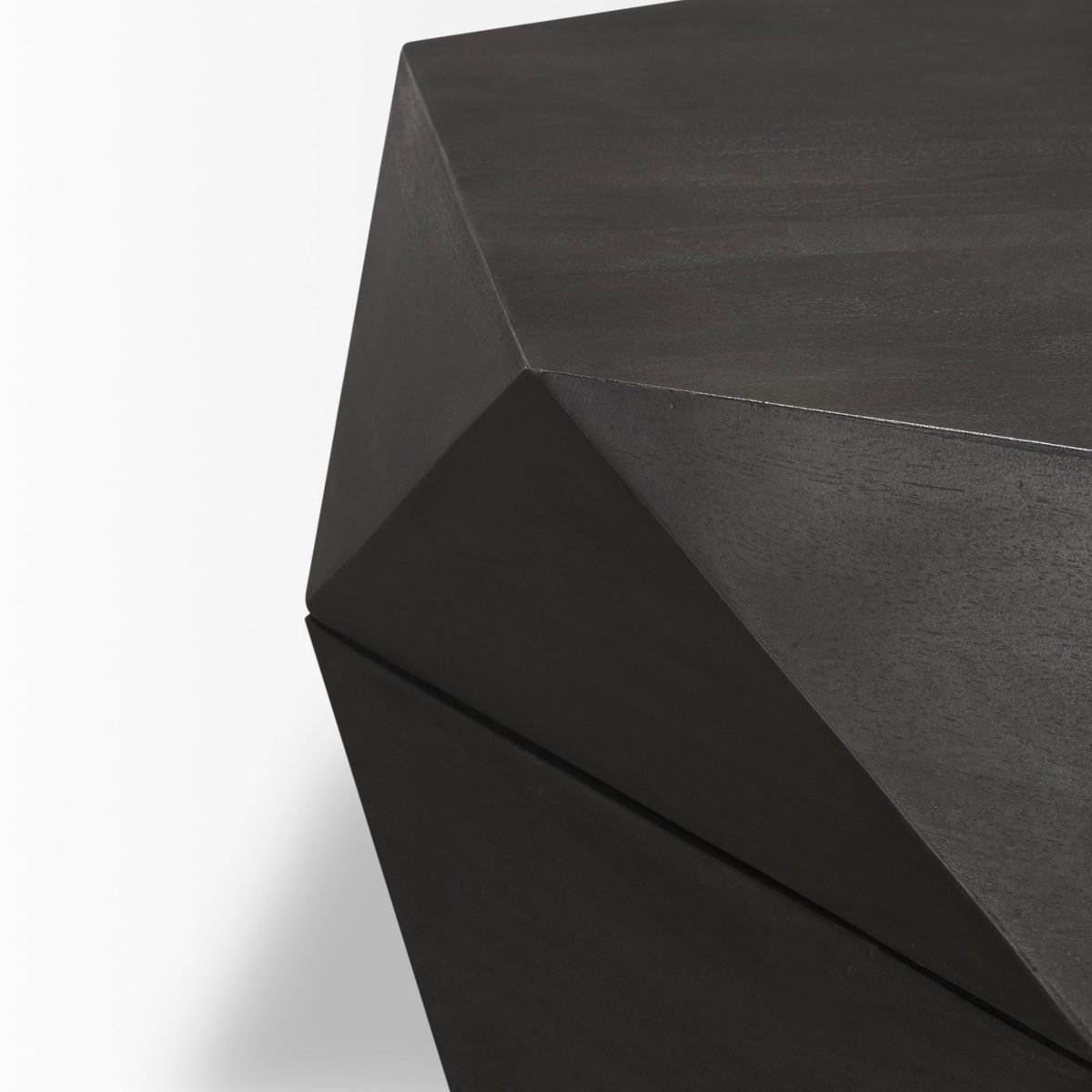 Arreto 36' Hexagonal Hinged Solid Wood Top and Base Coffee Table, by Mercana, 36" length x 36" width x 15" height View 10