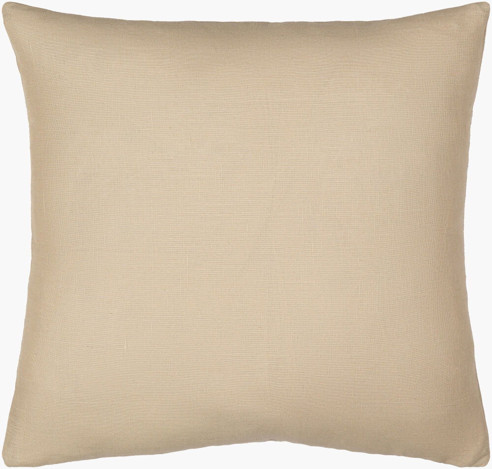 Linen Solid Lumbar Pillow Down, Decorative Pillow by Surya, 13" length x 20" width