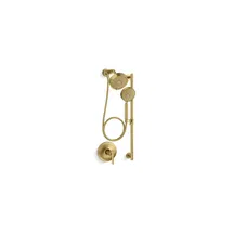 Online Designer Bathroom K-22181-G-2MB Kohler Purist Performance Showering Kit, 1.75 GPM Multifunction Showerhead and Handshower Package, Three Spray Settings