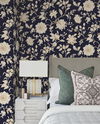 Sutton Black Wallpaper, by York Wall, 27' length x 2'3" width x 0.02" depth thumbnail 2