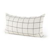 Suzanne 14 x 26 White/Black Square Pattern Decorative Pillow Cover, by Mercana, 14" length x 26" width x 0.2" height thumbnail 1