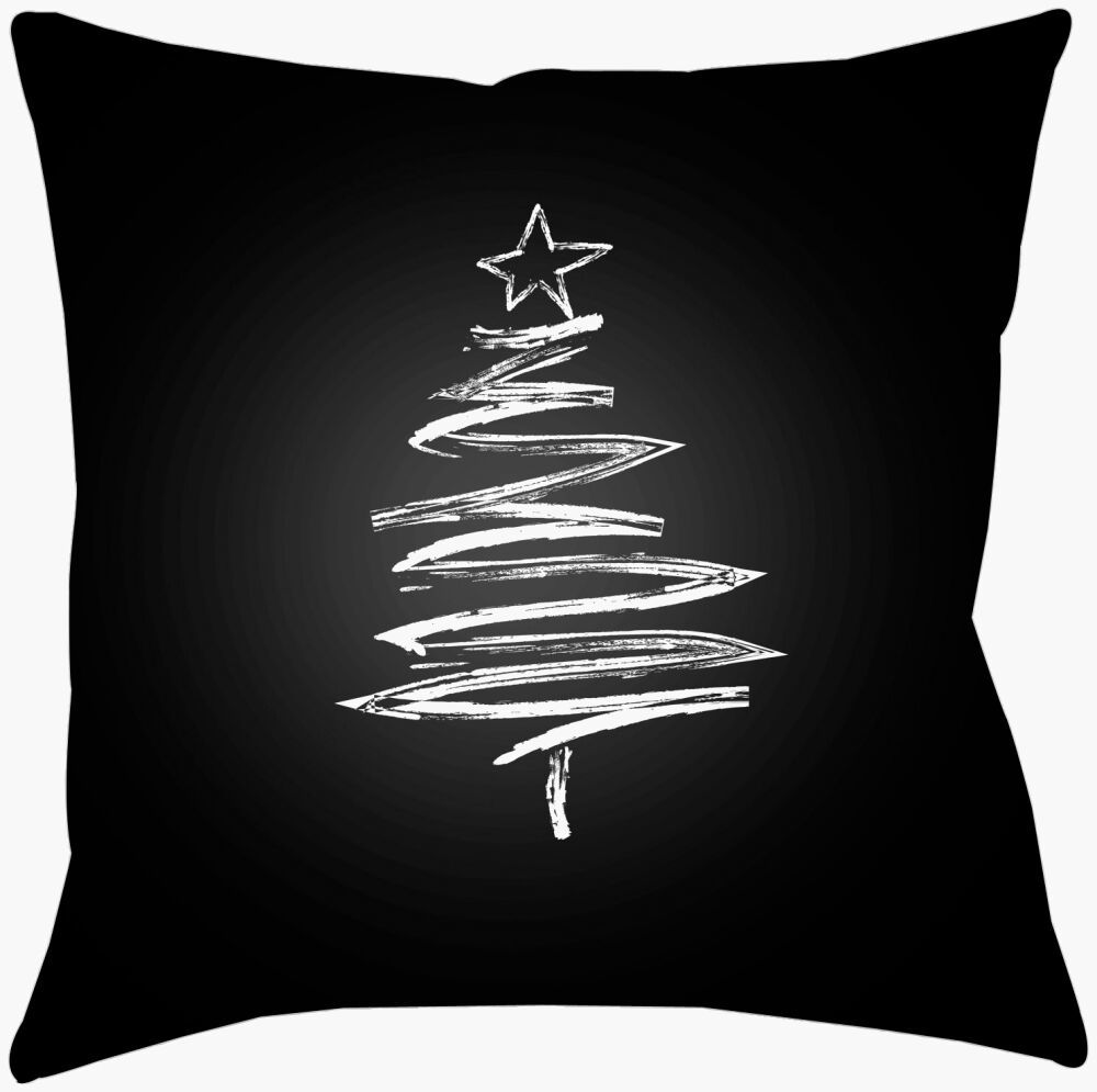 Trim the Tree Accent Pillow, Decorative Pillow by Surya, 16" length x 16" width