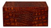 Norton Leather Tray  Croco Leather  Tan, by Sarreid, 1'6" length x 2' width x 2" height thumbnail 2