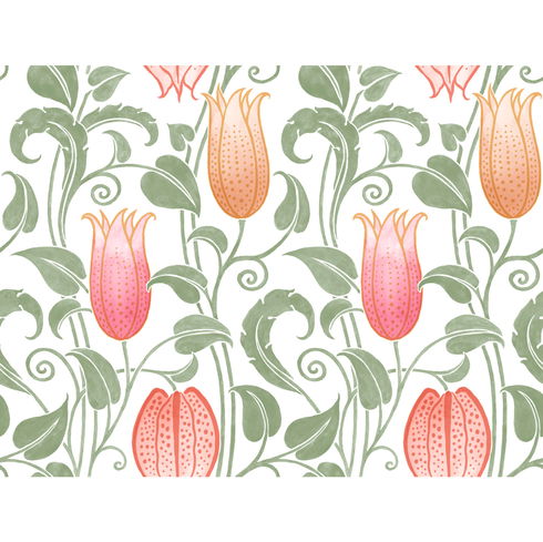 Canterbury Bells White & Brights Wallpaper