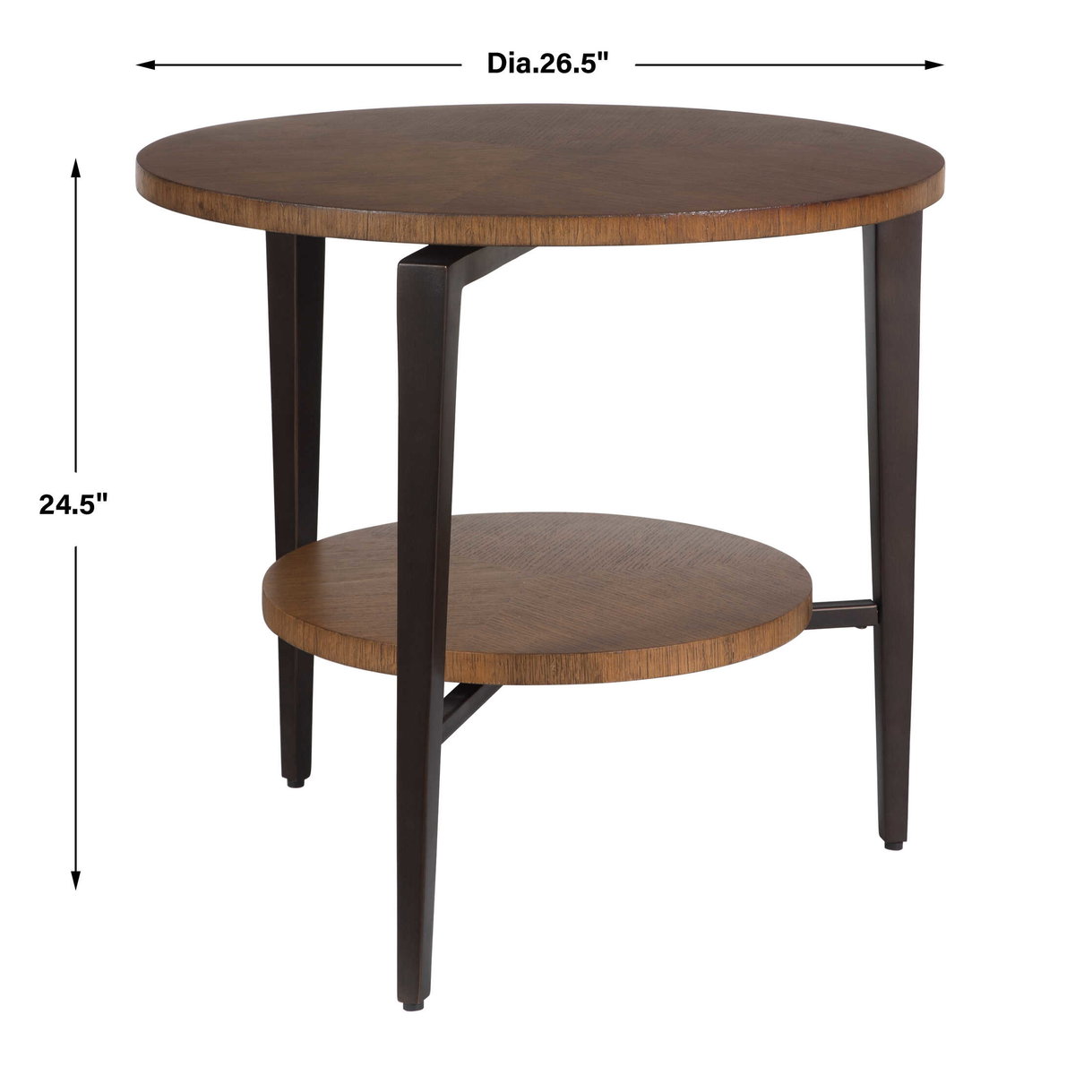 Loddon Oak Side Table, Side & End Table by Uttermost, 26.5" width x 24.5" height x 26.5" depth View 3