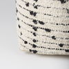 Aarohi  Cream/Black Cotton Patterned Pouf, Ottoman by Mercana, 16" length x 16" width x 16" height thumbnail 11
