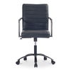 Roy Office Chair Black Leather, by Moe's Home, 21.85" width x 36" height x 27.17" depth thumbnail 5