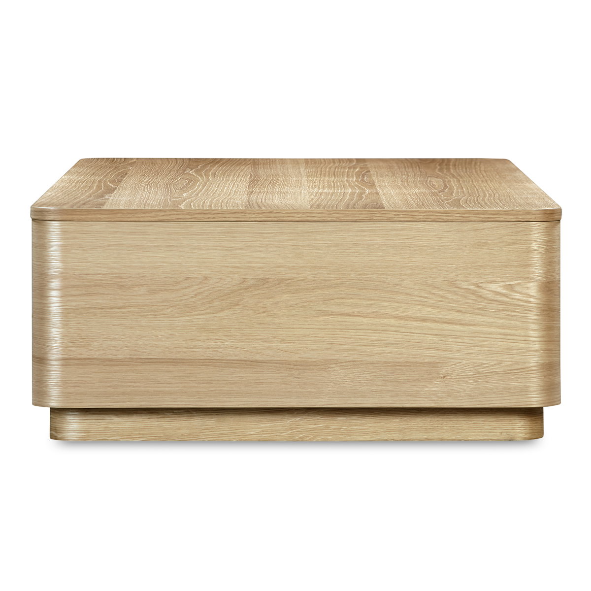 Round Off Coffee Table Natural Oak, by Moe's Home, 55" width x 13" height x 30" depth View 3