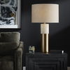 Gravitas Elegant Brass & Stone Lamp thumbnail 1