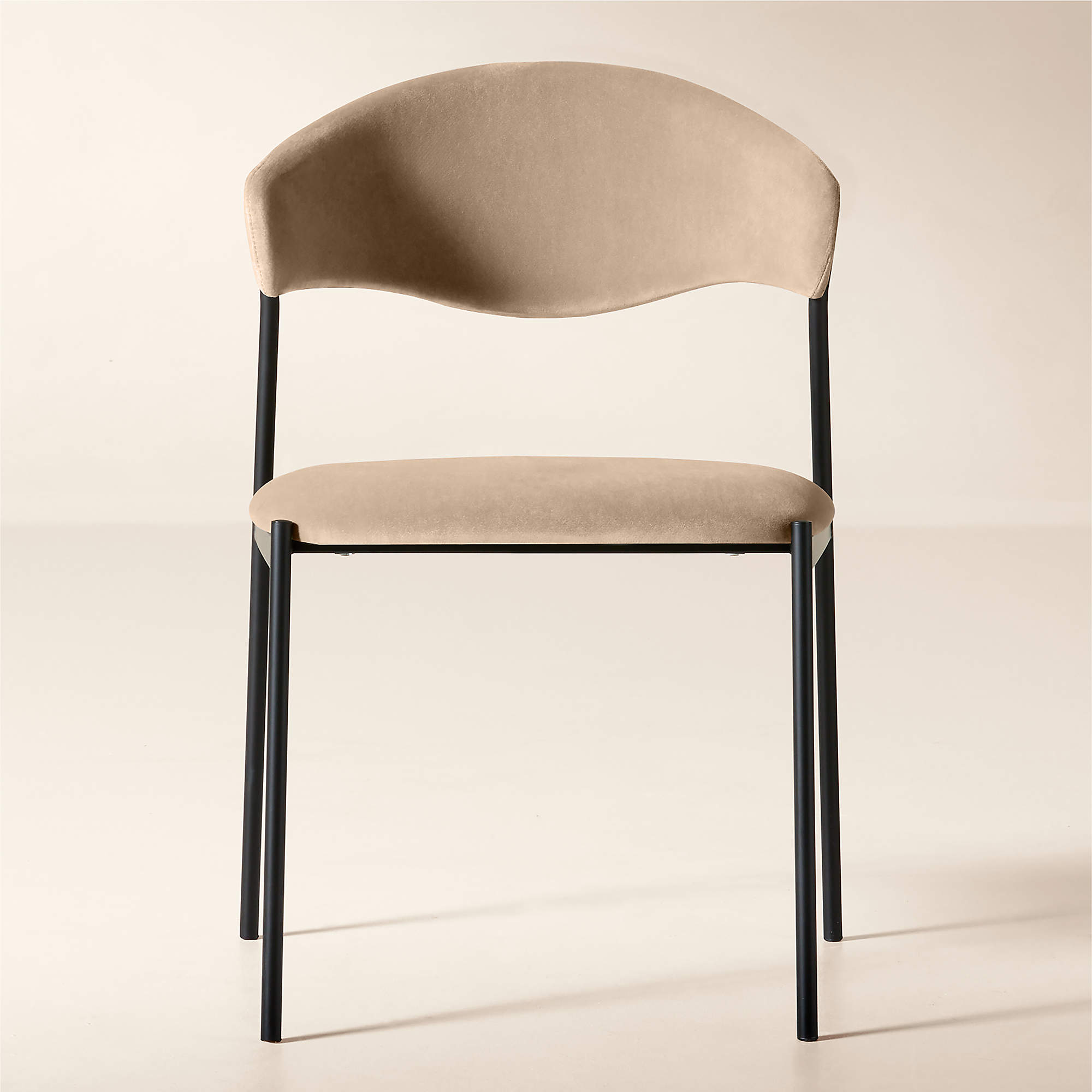 Online Designer Combined Living/Dining Damato Sand Velvet Dining Chair