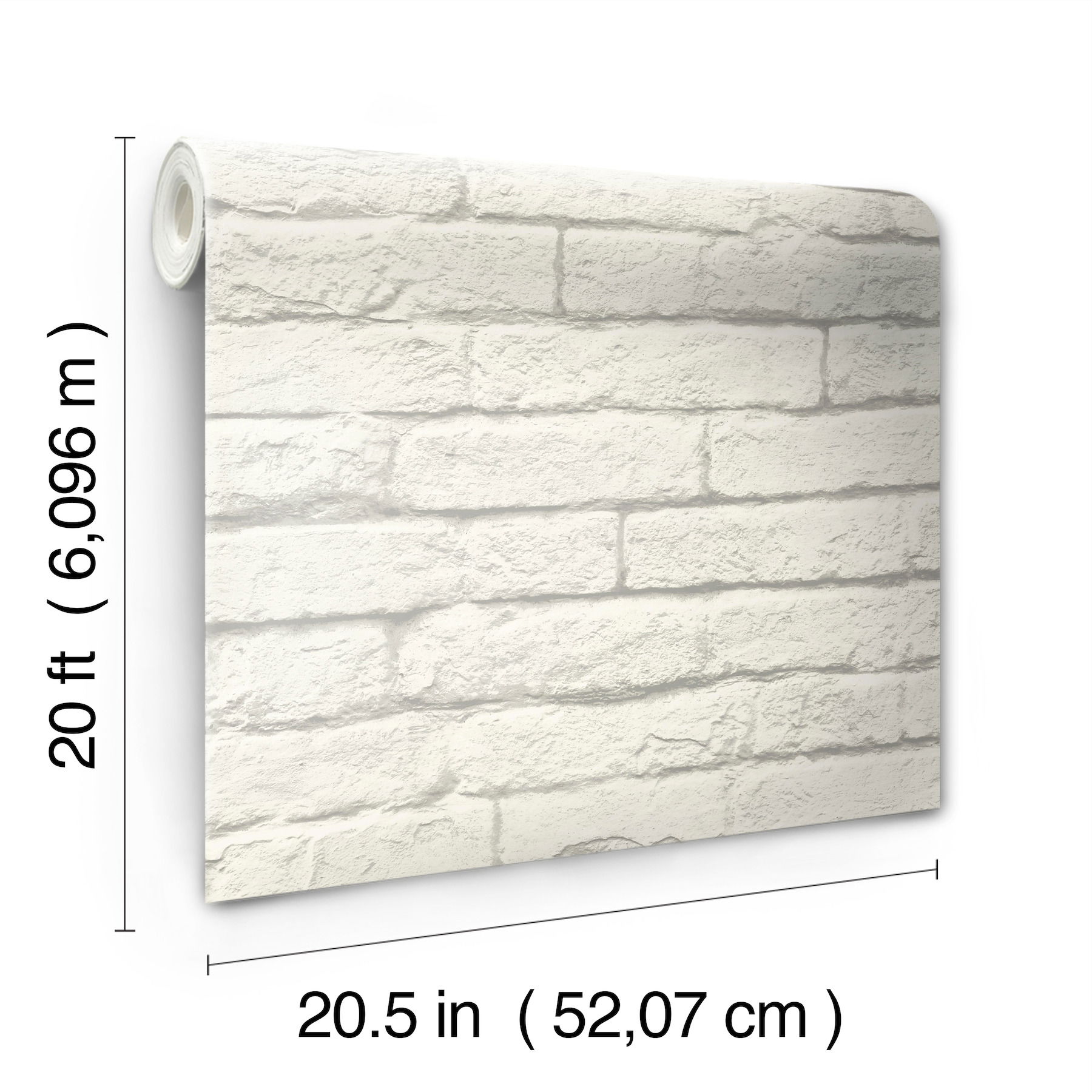 Magnolia Home Brick & Mortar White Peel & Stick Wallpaper large image 
