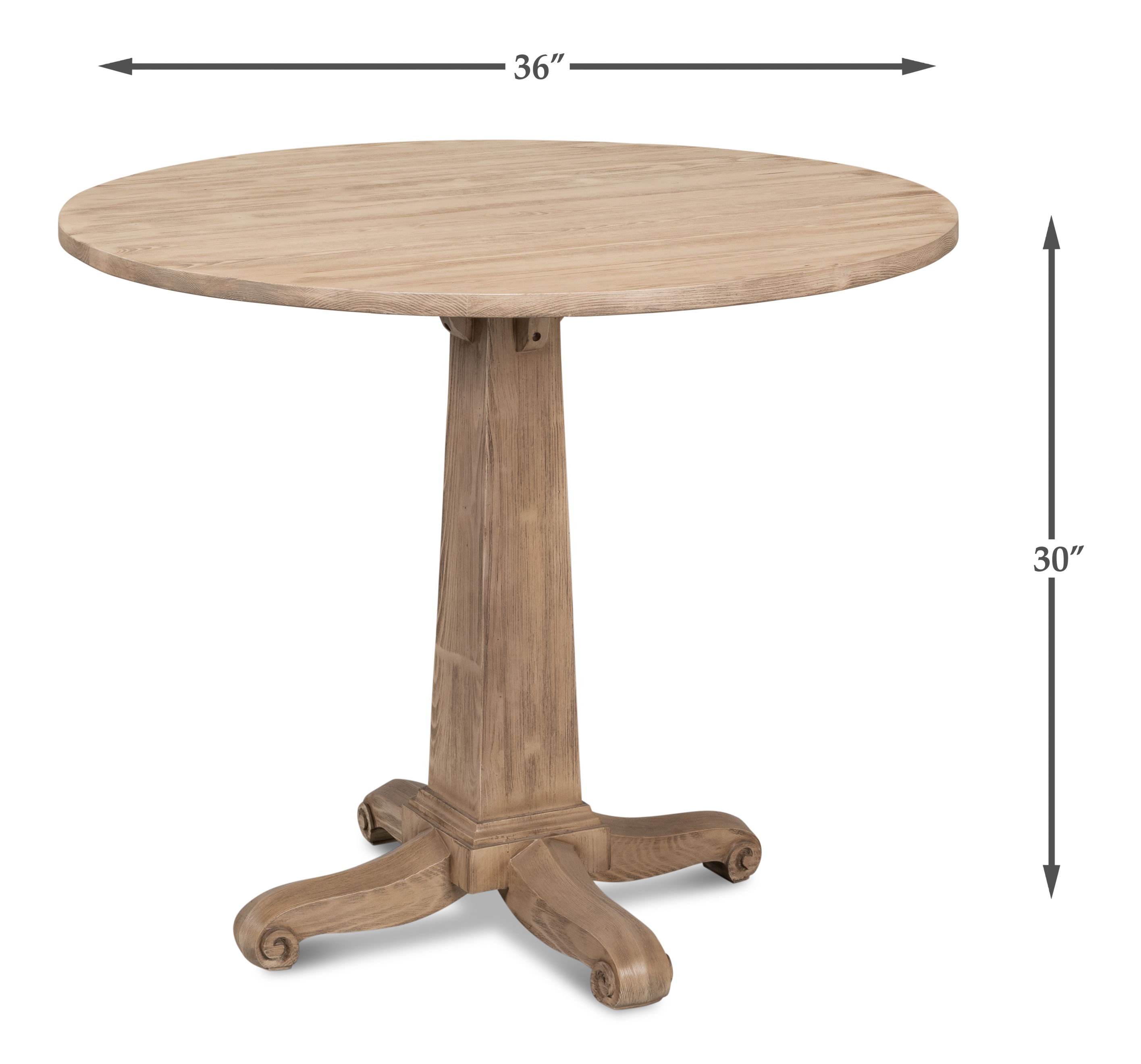 Perry Vineyards Bistro Table, Dining Table by Sarreid, 36" length x 36" width x 30" height View 13