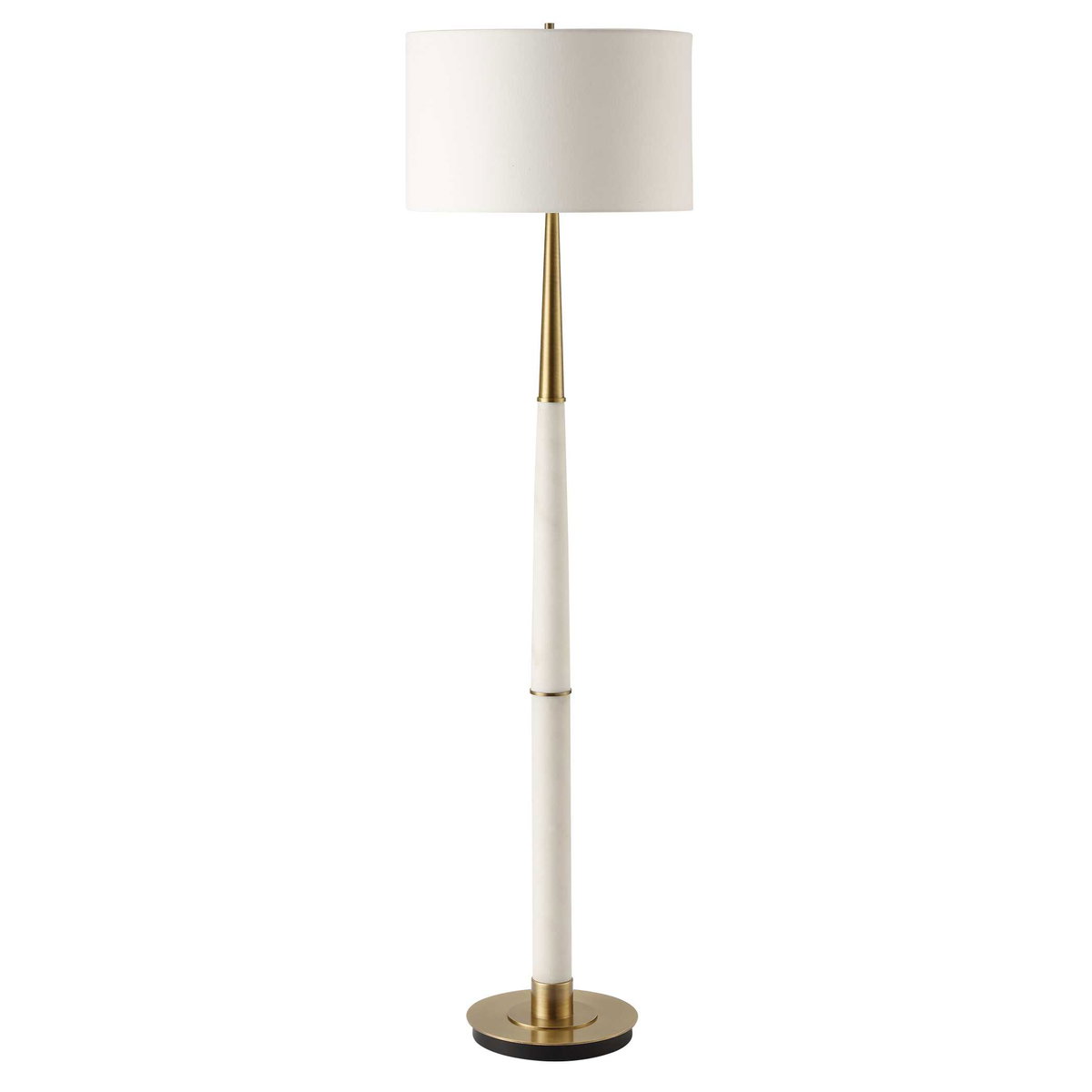 Faro White Marble Floor Lamp, by Uttermost, 1'5" width x 5'1" height x 1'5" depth View 5