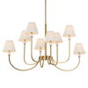 Poppins 8 Light Brass Chandelier, Ceiling Light by Uttermost, 45" width x 25" height x 24" depth thumbnail 5