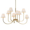 Poppins 8 Light Brass Chandelier, Pendant by Uttermost, 45" width x 25" height x 24" depth thumbnail 5