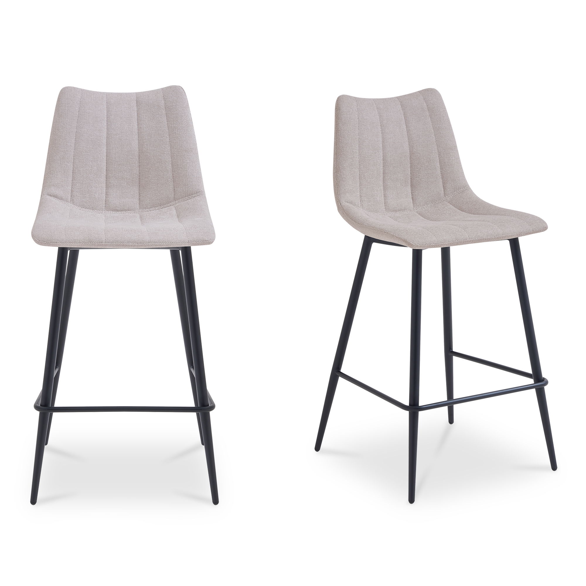 Alibi Bar Stool Beige-set Of Two, Counter & Bar Stool by Moe's Home, 17.7" width x 40.9" height x 20" depth View 1